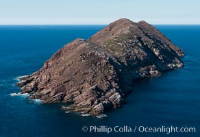 North Coronado Island, Mexico, southern point looking north, aerial photograph, Coronado Islands (Islas Coronado)