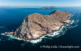 North Coronado Island with Middle and South Coronado Islands in the Distance, near Tijuana, Mexico, aerial photograph. Islas Coronado, Coronado Islands (Islas Coronado)