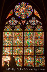Stained Glass Window, Cathedral Notre Dame de Paris