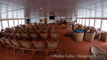 Observation lounge of the icebreaker ship M/V Polar Star.  This is where lectures and happy hours are held