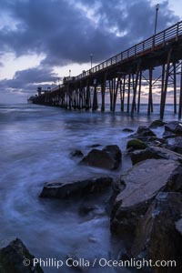 Oceanside Pier sunset. California, USA, natural history stock photograph, photo id 29129