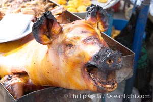 Otavalo market, a large and famous Andean market high in the Ecuadorian mountains, is crowded with locals and tourists each Saturday, San Pablo del Lago