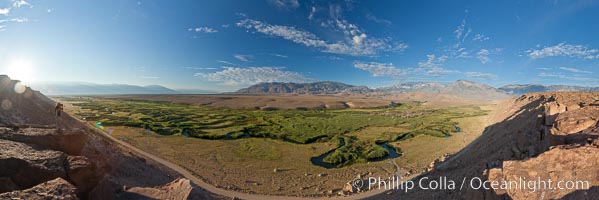 Owens River viewed from the Volcanic Tablelands near Bishop, California