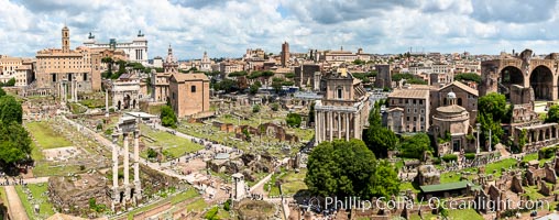 Panoramic view of the Roman Forum, Rome