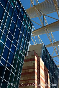 Phoenix Convention Center. Originally built in 1972 and expanded in 1985 and the mid-90's, the Phoenix Convention center offers 300,000 square feet of space for conventions year round.  It's exterior is a mix of modern glass, metal and stone architecture