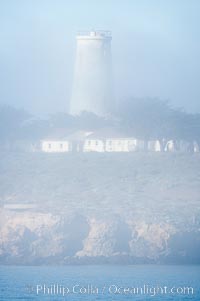 Piedras Blancas lighthouse.  Completed in 1875, the 115-foot-tall Piedras Blancas lighthouse is one of the few tall-style lighthouses on the West Coast of the United States.  Piedras Blancas, named for a group of three white rocks just offshore, is north of San Simeon, California very close to Hearst Castle