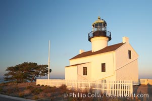 The old Point Loma lighthouse operated from 1855 to 1891 above the entrance to San Diego Bay.  It is now a maintained by the National Park Service and is part of Cabrillo National Monument
