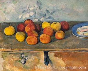 Pommes et biscuits by Paul Cezanne, Musee de lOrangerie, Paris, France