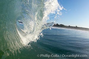 Morning surf, breaking wave, Ponto, Carlsbad, California