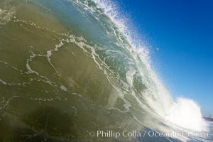 Morning surf, breaking wave, Ponto, Carlsbad, California