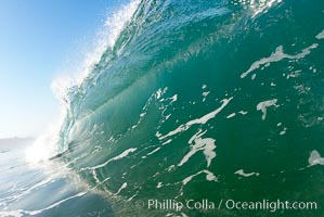Breaking wave, early morning surf, Ponto, Carlsbad, California