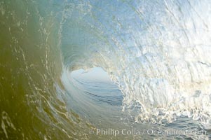 Breaking wave, early morning surf, Ponto, Carlsbad, California