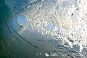 Breaking wave, early morning surf, Ponto, Carlsbad, California