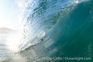 Breaking wave, early morning surf, Ponto, Carlsbad, California