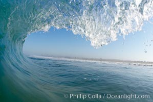 Breaking wave, early morning surf, Ponto, Carlsbad, California