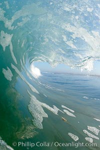 Breaking wave, early morning surf, Ponto, Carlsbad, California