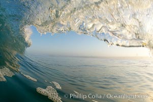 Breaking wave, early morning surf, Ponto, Carlsbad, California