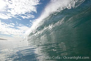 Breaking wave, South Carlsbad State Beach, Ponto, morning, winter