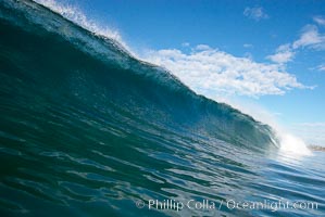 Breaking wave, South Carlsbad State Beach, Ponto, morning, winter