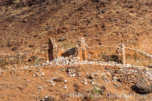 Remains of a small chapel and prison, north end of Guadalupe Island (Isla Guadalupe)