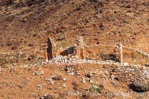 Remains of a small chapel and prison, north end of Guadalupe Island (Isla Guadalupe)