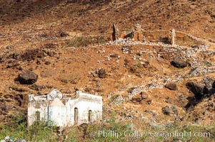 Remains of a small chapel and prison, north end of Guadalupe Island (Isla Guadalupe)