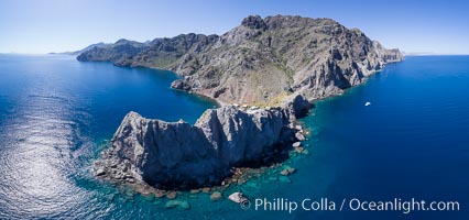 Punta Alta and La Cueva, Baja California, Sea of Cortez, aerial photograph. Mexico, natural history stock photograph, photo id 33723