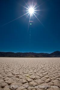 Racetrack Playa, an ancient lake now dried and covered with dessicated mud, Death Valley National Park, California