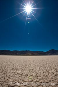 Racetrack Playa, an ancient lake now dried and covered with dessicated mud, Death Valley National Park, California