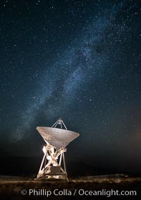 Very Long Baseline Array Radiotelescope and Milky Way, Owens Valley, California