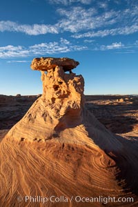 Radio Tower Rock at Sunset, Page, Arizona