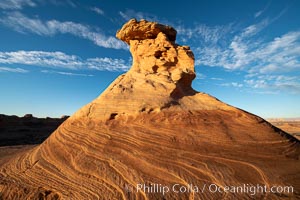 Radio Tower Rock at Sunset, Page, Arizona