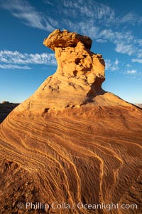 Radio Tower Rock at Sunset, Page, Arizona