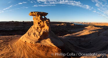 Radio Tower Rock at Sunset, Page, Arizona