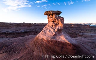 Radio Tower Rock at Sunset, Page, Arizona