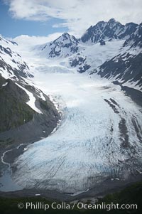 Glacier and rocky peaks, Resurrection Mountains