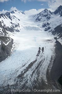 Glacier and rocky peaks, Resurrection Mountains