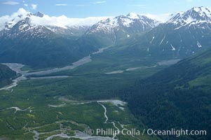 Aerial view, Resurrection Mountains