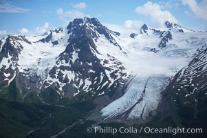 Glacier and rocky peaks, Resurrection Mountains