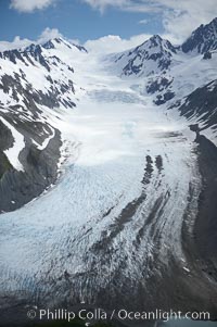 Glacier and rocky peaks, Resurrection Mountains