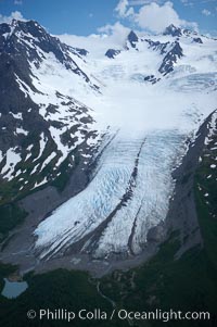 Glacier and rocky peaks, Resurrection Mountains