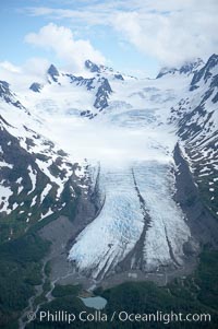 Glacier and rocky peaks, Resurrection Mountains