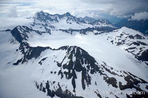 Glacier and rocky peaks, Resurrection Mountains