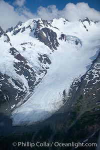 Glacier and rocky peaks, Resurrection Mountains