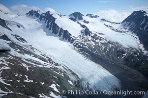 Glacier and rocky peaks, Resurrection Mountains