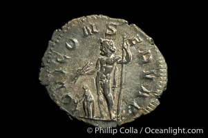 Roman emperor Aemillian (253 A.D.), depicted on ancient Roman coin (silver, denom/type: Antoninianus)