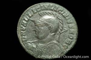 Roman emperor Licinius II (317-321 A.D.), depicted on ancient Roman coin (bronze, denom/type: AE3) (AE3, 18mm. Obverse: D N VAL LICIN LICINIVSNOB C. Reverse: IOVI CONSERVATORI.)