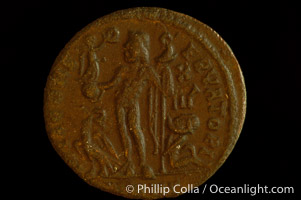 Roman emperor Licinius II (317-321 A.D.), depicted on ancient Roman coin (bronze, denom/type: AE3) (AE3, 18mm. Obverse: D N VAL LICIN LICINIVSNOB C. Reverse: IOVI CONSERVATORI.)