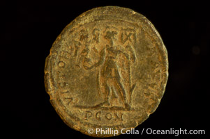 Roman emperor Magnus Maximus (383-388 A.D.), depicted on ancient Roman coin (bronze, denom/type: AE2)