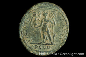 Roman emperor Magnus Maximus (383-388 A.D.), depicted on ancient Roman coin (bronze, denom/type: AE2)